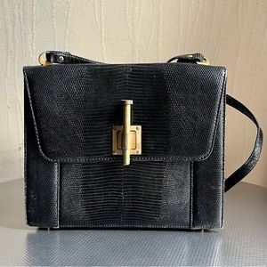 Donna Karan vintage lizard skin handbag